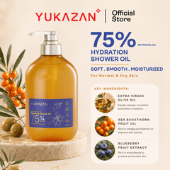 Yukazan 75% Hydrating Shower Oil (500ml)