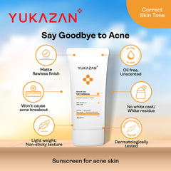 Yukazan Blemish Care UV Defence Sunscreen Sunblock SPF 50+ - 50ml