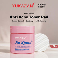 Yukazan POP! No Spots Anti-Acne Toner Pad 60'S / Soothing / Sebum control / pH Balancing / Skin care / Face