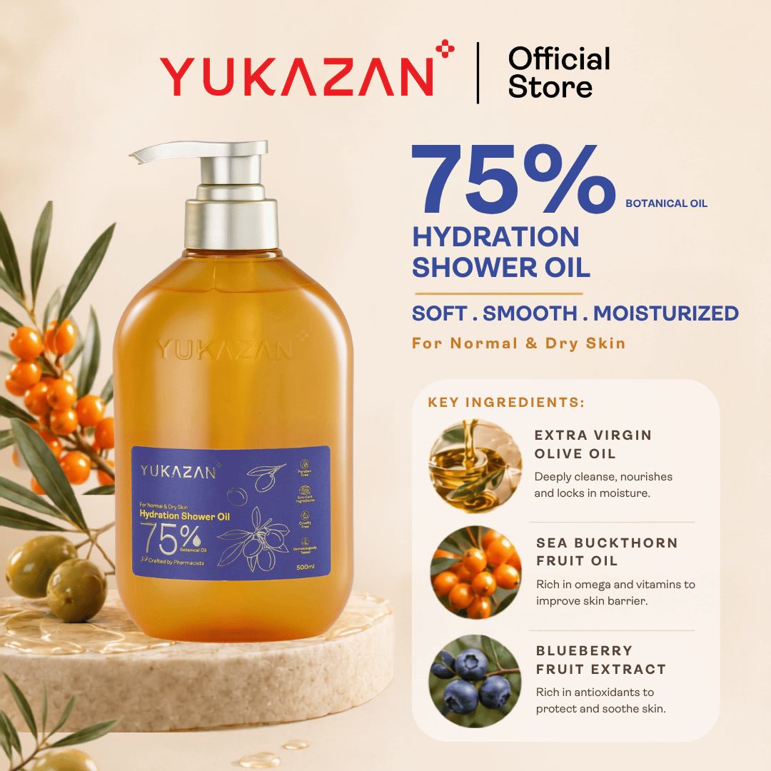 Yukazan 75% Hydrating Shower Oil (500ml)