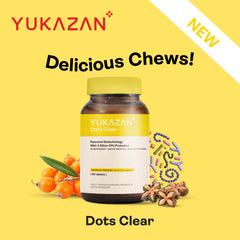 Yukazan Dots Clear 60's Chewable Supplement Reduce Acne / Lighten Scars / Anti Acne / Skin Clarity