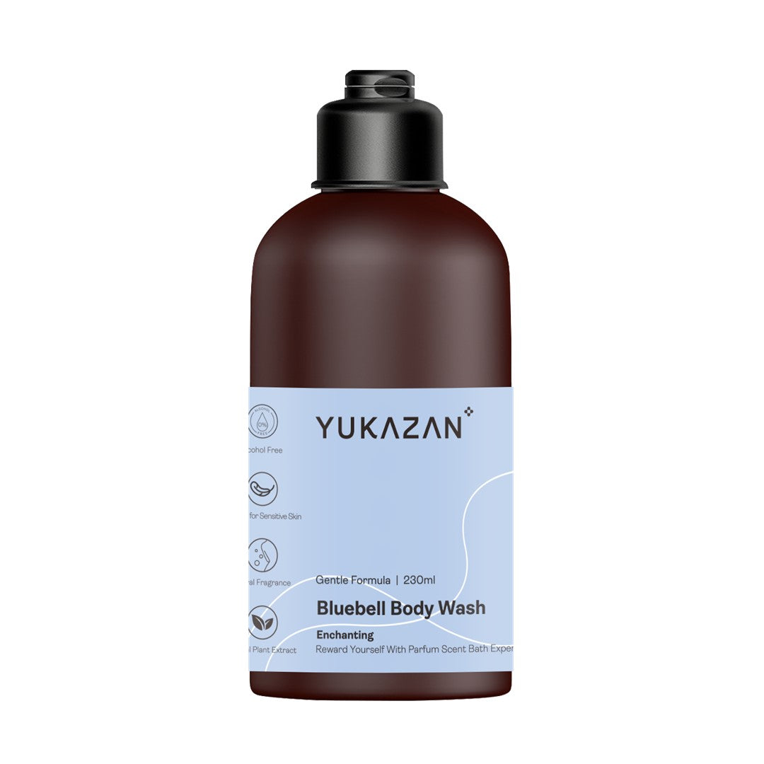 Yukazan Bluebell Body Wash 230ml Shower Foam / Antibacterial and Alcohol Free / Body Shampoo