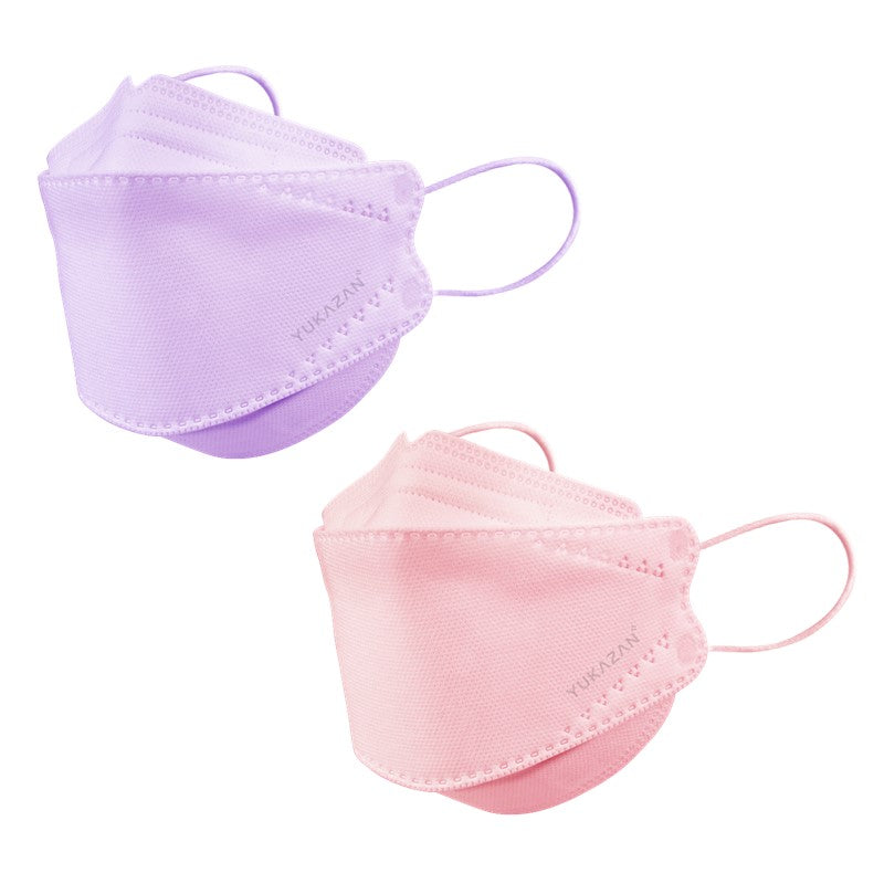 Yukazan Adult KF94 Lavender & Peach Protective Respirator Face Mask (10 Pcs/Pack) - Yukazan Official Store